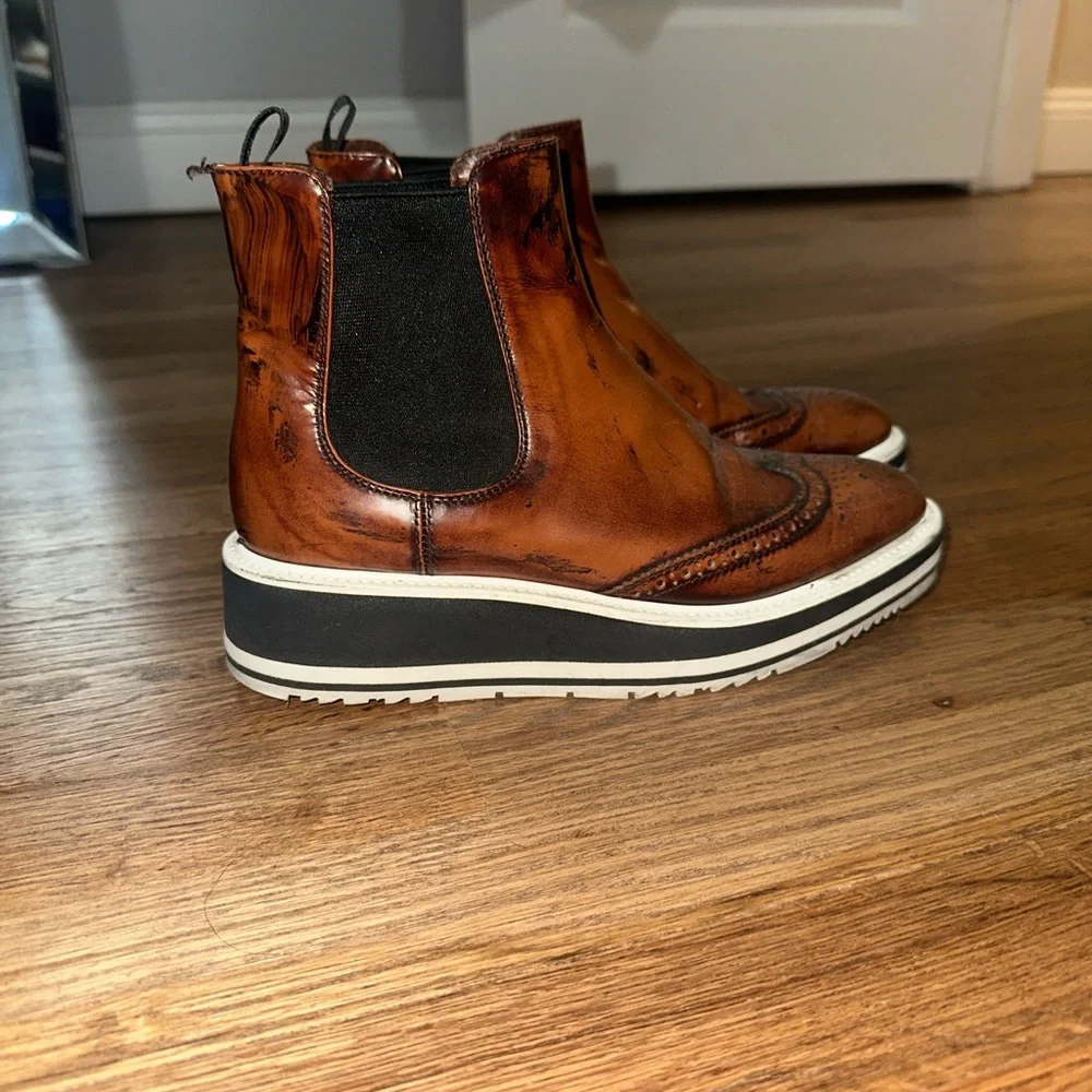 Prada brown Chelsea boot sneaker - Picture 1 of 5